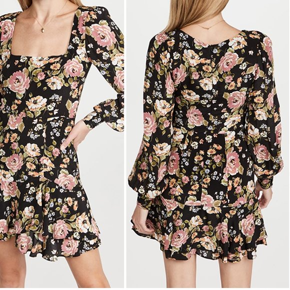 NWT Yumi Kim Mini Dress - Black Floral - Sz 4 - Picture 2 of 8